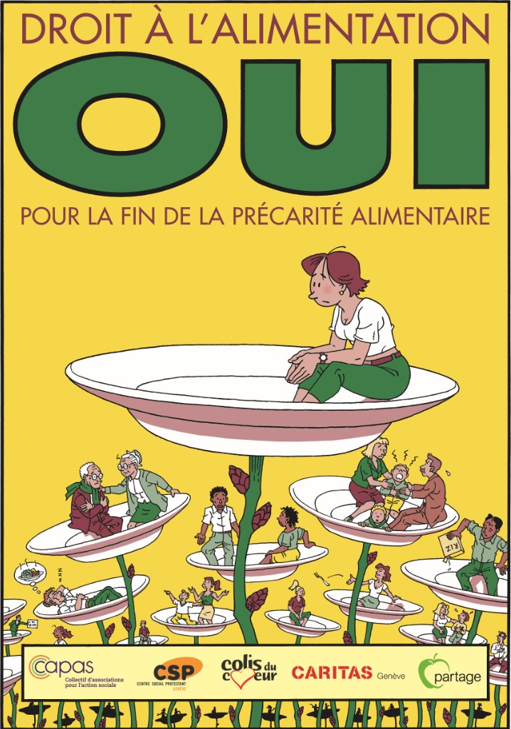 affiche pour le droit à l'alimentation